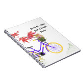 Bloemig Fiets Motivatie Design Notitieboek (Rechterzijde)