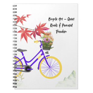 Bloemig Fiets Motivatie Design Notitieboek