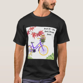 Bloemig Fiets Motivatie Design T-shirt
