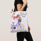 Bloemig Fiets Motivatie Design Tote Bag (Dichtbij)