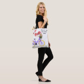 Bloemig Fiets Motivatie Design Tote Bag (Op model)