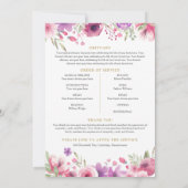 Bloemig foto rouwkaart programma (Achterkant)