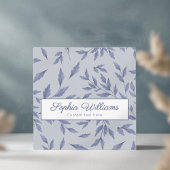  bloemig Frans blauw visitekaartje