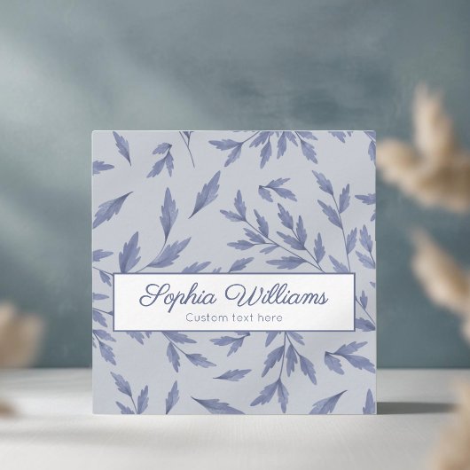  bloemig Frans blauw visitekaartje