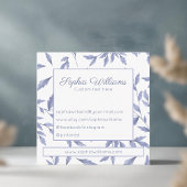  bloemig Frans blauw visitekaartje