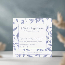  bloemig Frans blauw visitekaartje