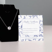  bloemig Frans blauw visitekaartje