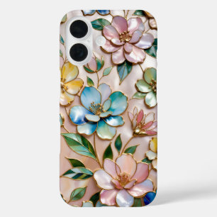 Bloemig Gebrandschilderd Hoesje voor Telefoon Mooi