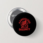Bloemig Geradicaliseerd Door Basis Fatsoen Feminis Ronde Button 5,7 Cm (Voorkant /achterkant)