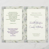 Bloemig gevouwen kerk huwelijksprogramma sjabloon (Voorkant)