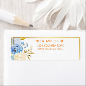 Bloemig gouden elegante label (Insitu)