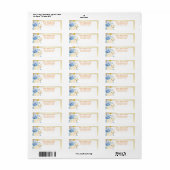 Bloemig gouden elegante label (Full Sheet)