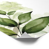 Bloemig Groen Verlovingsfeest Welkomstbord Poster (Hoek)