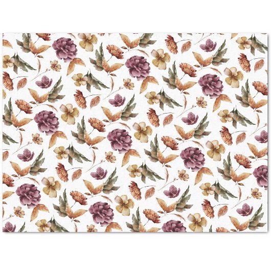 Bloemig herfst tissuepapier