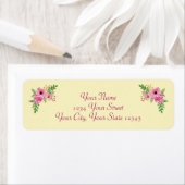 Bloemig hoeklabel etiket (Insitu)