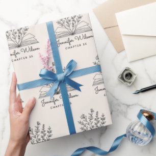 Bloemig hoofdstuk leeftijd op maat cadeauverpakkin cadeaupapier