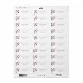 Bloemig Huwelijk Retouradres Etiket (Full Sheet)