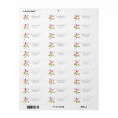 Bloemig Huwelijk Retouradres Label (Full Sheet)