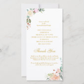 Bloemig Huwelijksbelofte Vernieuwing Jaarprogramma (Achterkant)