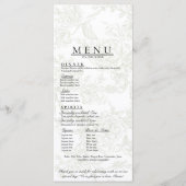 Bloemig Huwelijksmenu Menu (Voorkant)