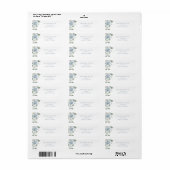 Bloemig Huwelijksretouradres Etiket (Full Sheet)