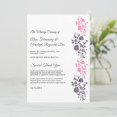 Bloemig Huwelijksventilator Programmasjabloon Kaart (Staand voorkant)