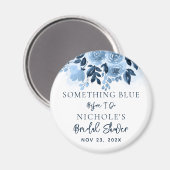 Bloemig iets blauw voor ik trouw Bruidsbeurtdag Magneet (Voorkant / Achterkant)