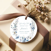 Bloemig iets blauw voor ik trouw Bruidsfeest Bedankjes Labels