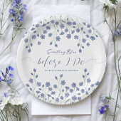 Bloemig Iets Blues Voor Ik Doe Bruidsfeest Papieren Bordje