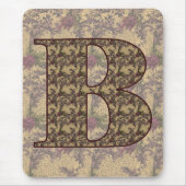 Bloemig Initiaal B Elegant Muismat (Voorkant)
