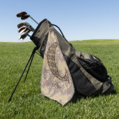 Bloemig Initiaal C Elegant Persoonlijk Golfhanddoek (Groen)
