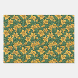 bloemig inpakpapier vel