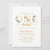 Bloemig Is Ze Niet Verrukkelijk 1e Verjaardag Kaart (Voorkant)