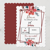 Bloemig  kaart (Voorkant / Achterkant)