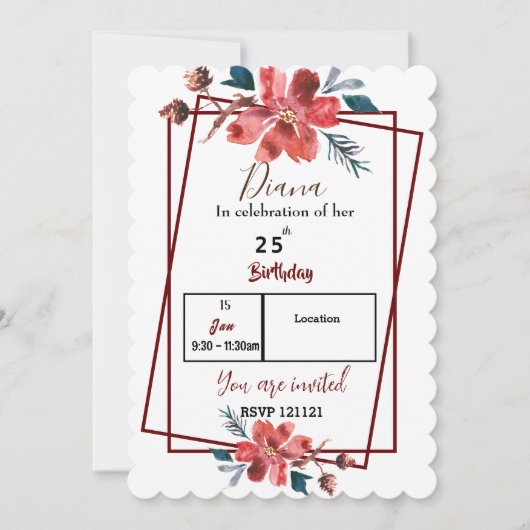 Bloemig  kaart (Voorkant)