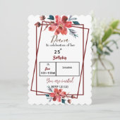 Bloemig kaart (Staand voorkant)