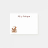 Bloemig Kat Briefpapier Hemelse Botanische Huisdie Post-it® Notes (Voorkant)