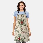 Bloemig Kerstontwerp Schort (Gedragen)