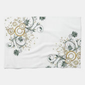 Bloemig keukenhanddoek (Horizontaal)