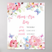 Bloemig Klein Vlindermama Osa Bar Bord Poster (Voorkant)