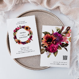 Bloemig | Kleurrijk en Elegant met QR-Code Save The Date