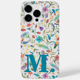 Bloemig Kleurrijk Monogram Initiaal Letter Case-Mate iPhone 14 Pro Max Hoesje