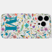 Bloemig Kleurrijk Monogram Initiaal Letter Case-Mate iPhone Case (Achterkant (horizontaal))