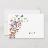 Bloemig Kleurrijk RSVP Kaartje (Achterkant)