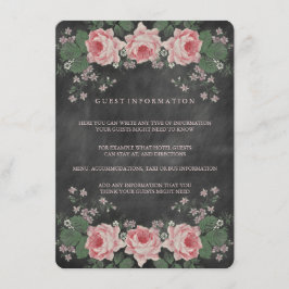  BLOEMIG KRIJTBORD BRUILOFT INSERT KAART