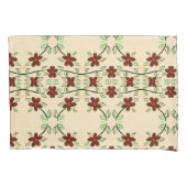 Bloemig kussen Hoesjes in crème en chocoladebruin Kussensloop (Voorkant)