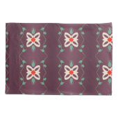 Bloemig kussen Hoesjes in pruimenwit en groen Kussensloop (Achterkant)