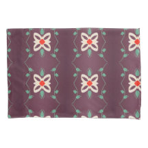 Bloemig kussen Hoesjes in pruimenwit en groen