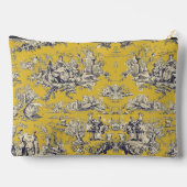  bloemig lakgeel toile de jouy monogram etui (Achterkant)