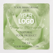 Bloemig Licht Rood Bruin Groen Productlabels Logo Labels (Design 1)